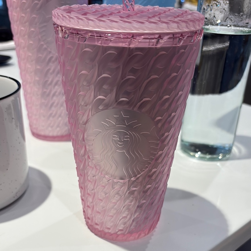 Starbucks Pink Textured Accent Tumbler